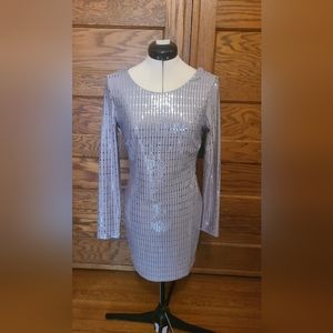Silver cocktail dress